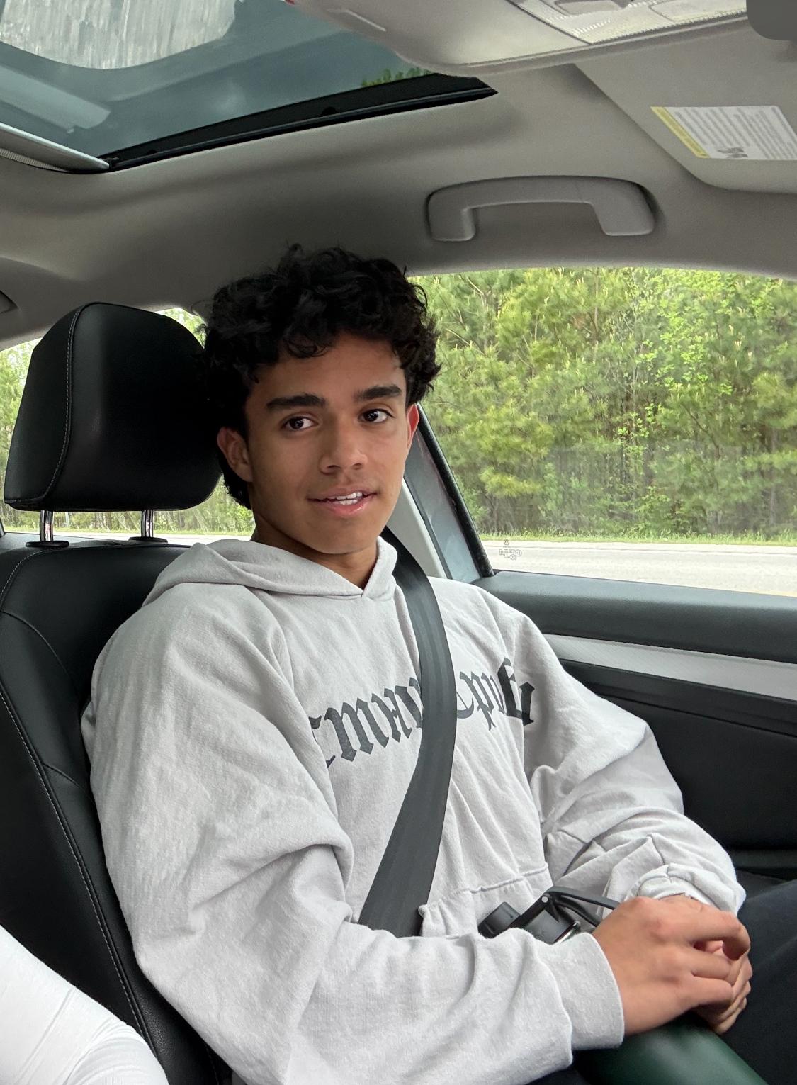Juan Pablo in car